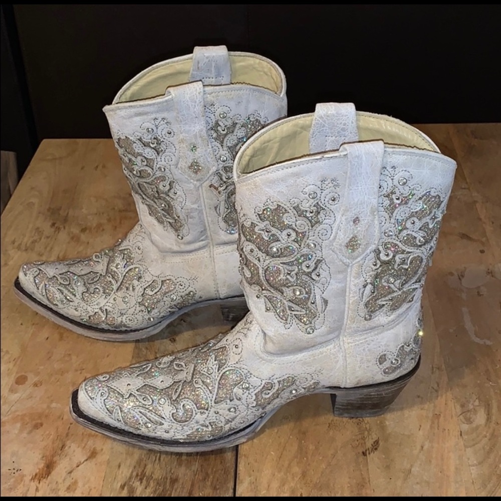 Corral diamond studded cowboy boots